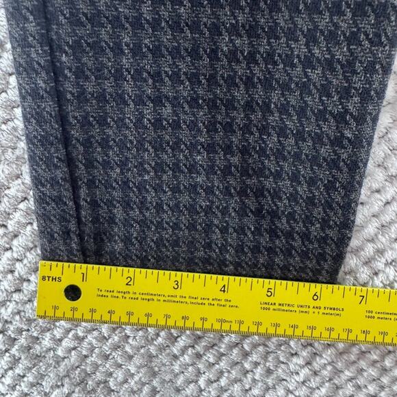 Theory Pants Womens 0 Black Houndstooth Ponte Stretch Slim Straight Mid Rise - Picture 13 of 14